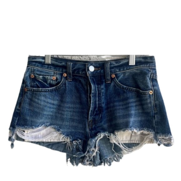 Free People Pants - WE THE FREE - Free People Distressed Denim Shorts Women’s 27